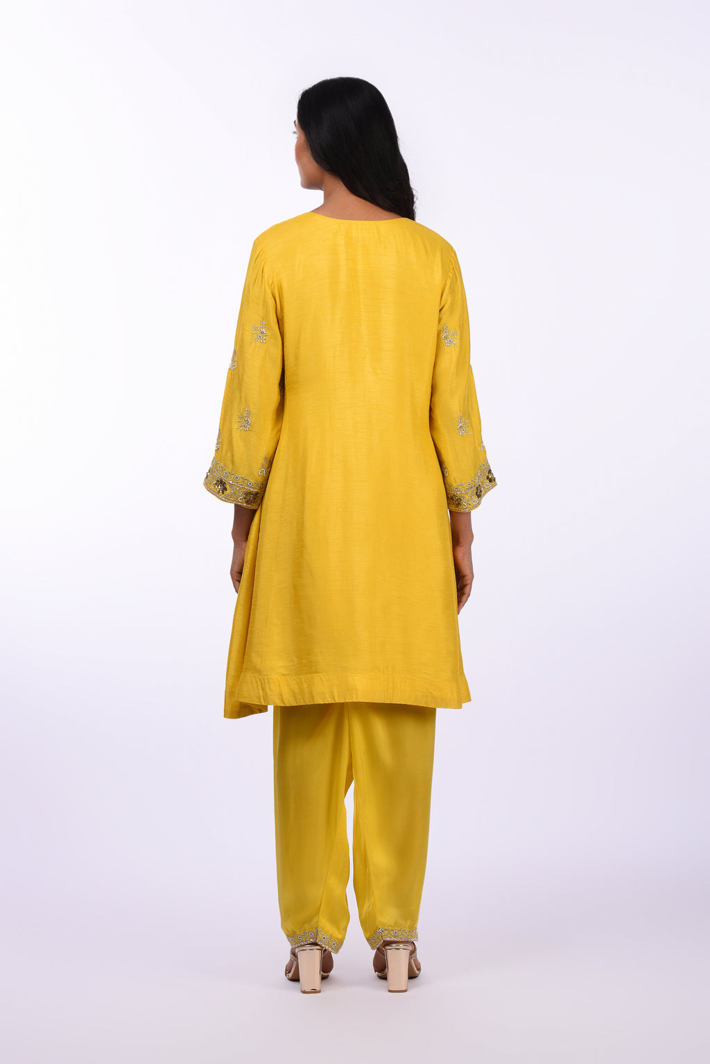 Yellow Short Kurta Set
