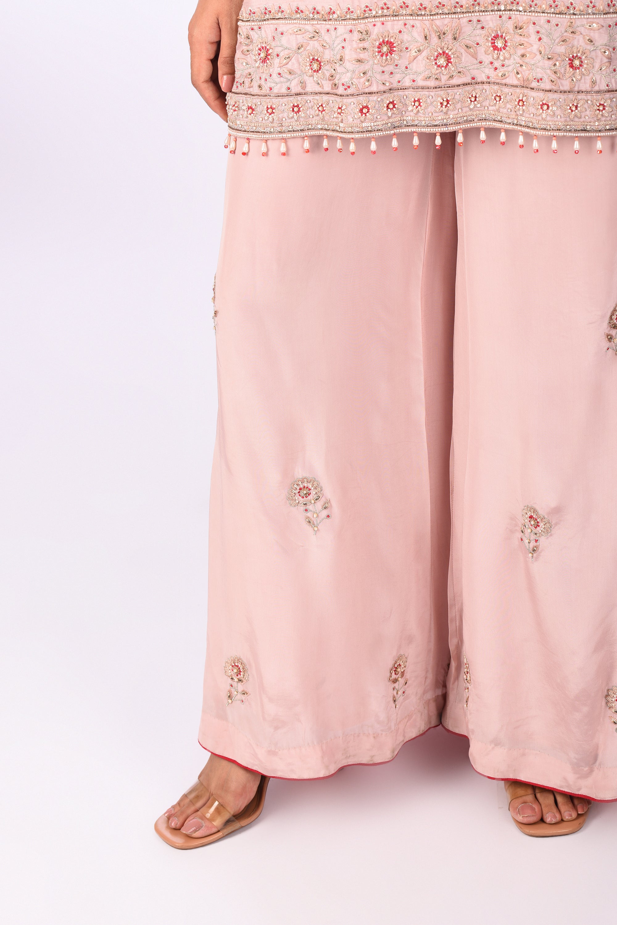 Blush Pink Embroidered Kurta Set