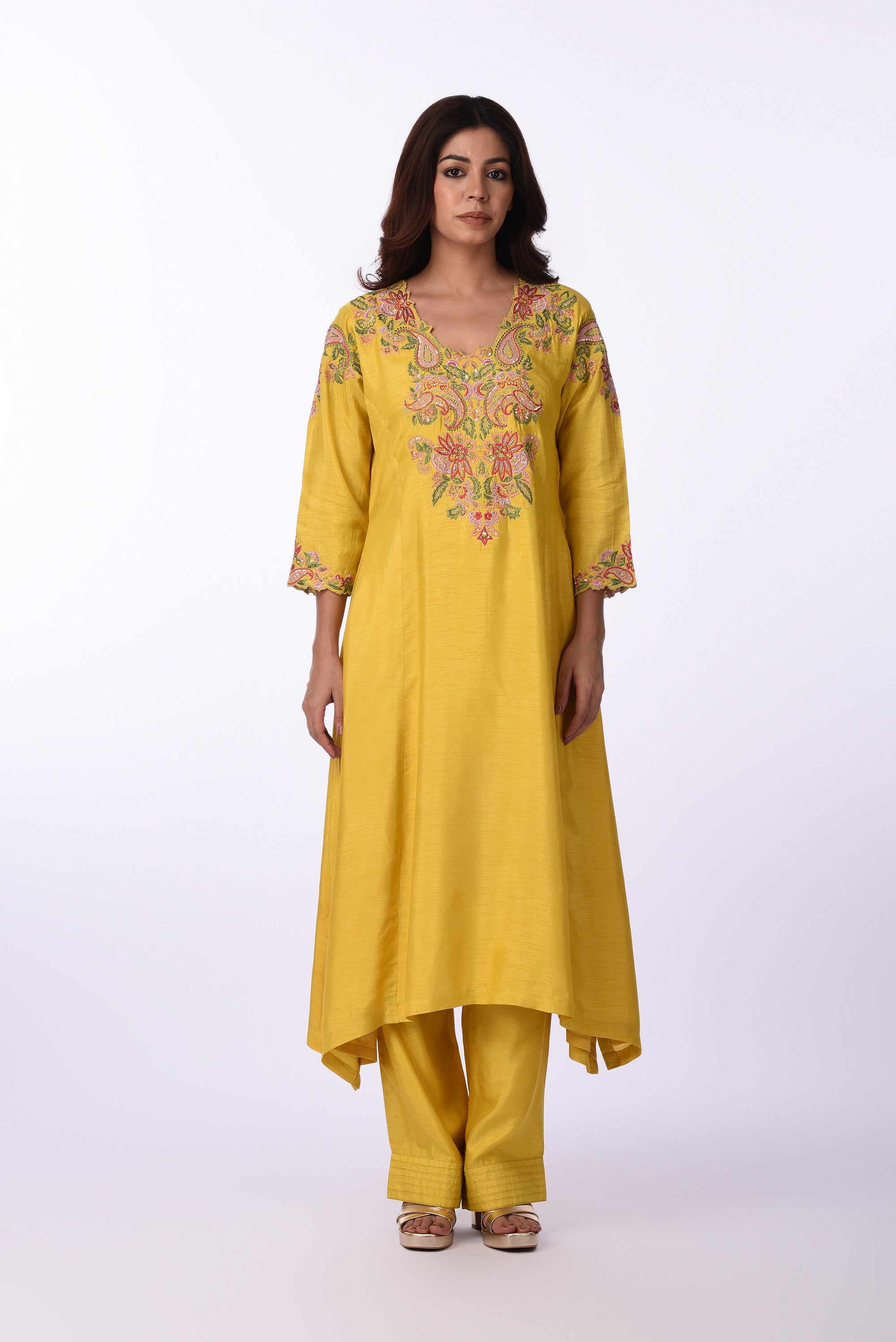 Sunshine Yellow Embroidered Kurta Set