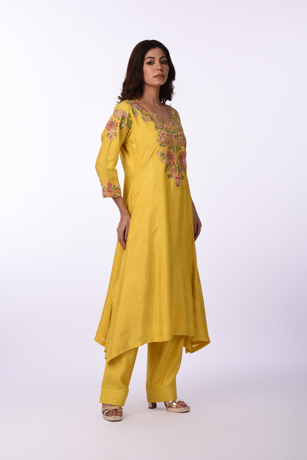 Sunshine Yellow Embroidered Kurta Set