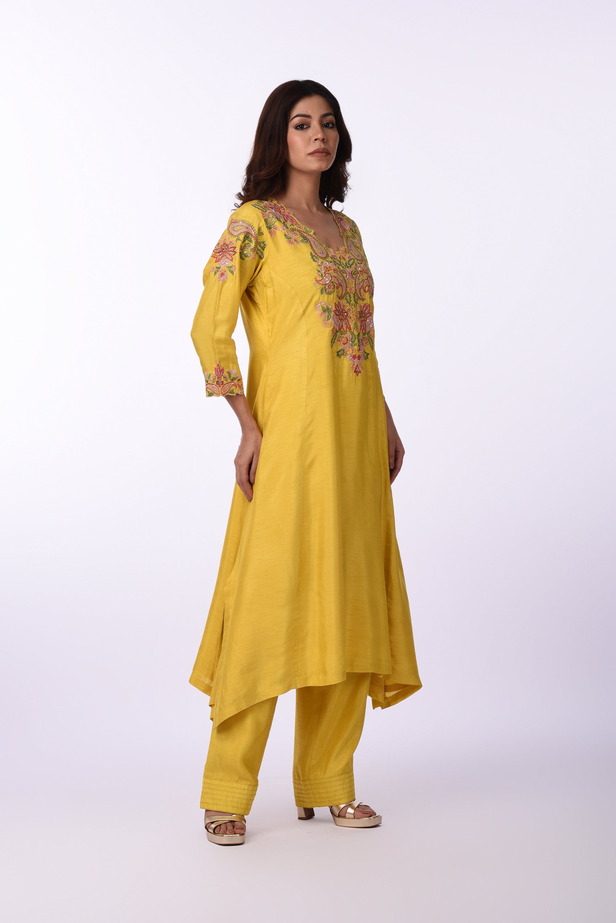 Sunshine Yellow Embroidered Kurta Set