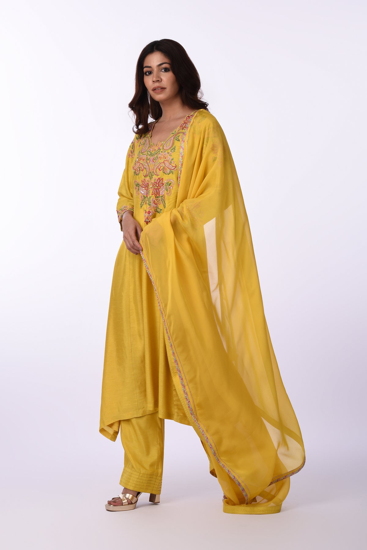 Sunshine Yellow Embroidered Kurta Set