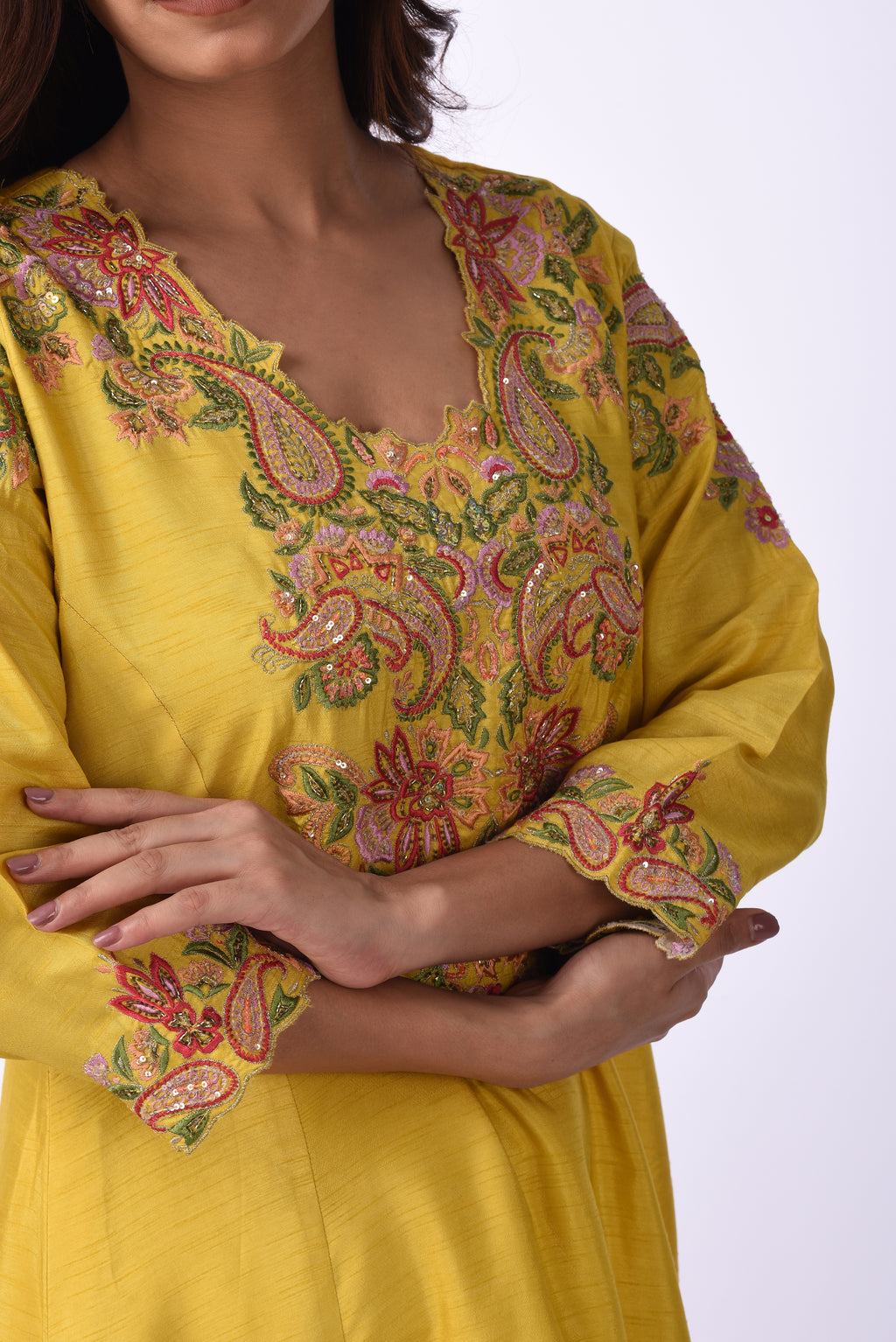 Sunshine Yellow Embroidered Kurta Set