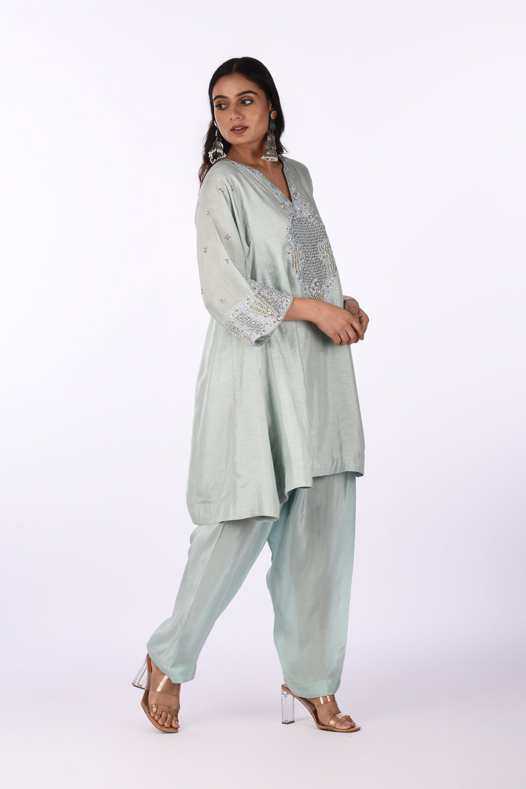 Sage Green Embroidered Co-ord Set