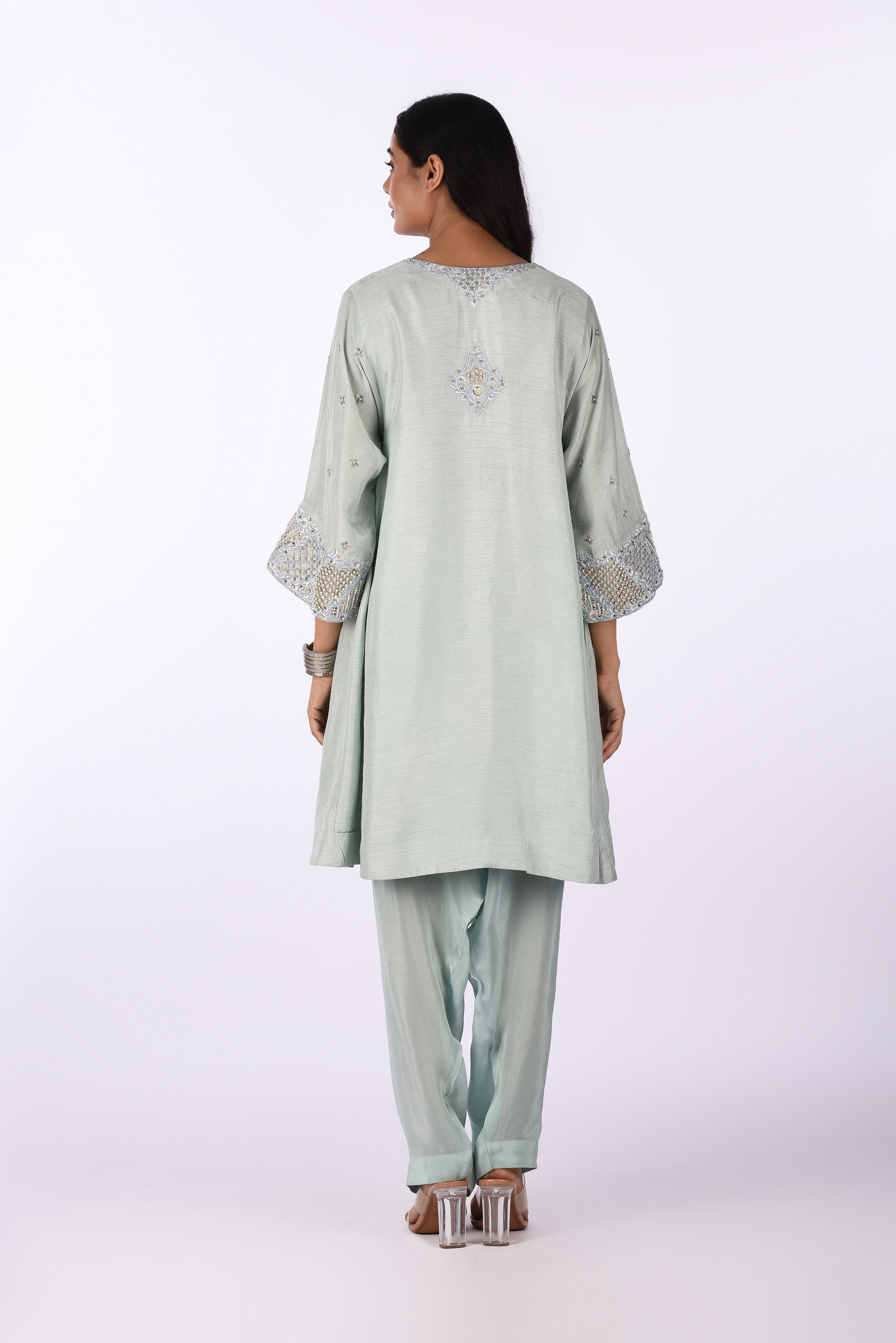 Sage Green Embroidered Co-ord Set